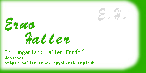 erno haller business card